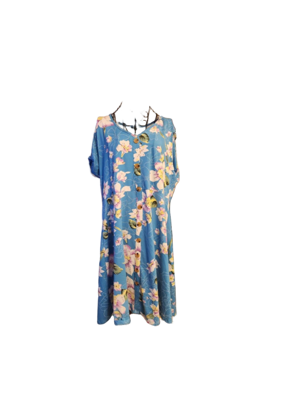Voianlimo floral button us dress size 2x